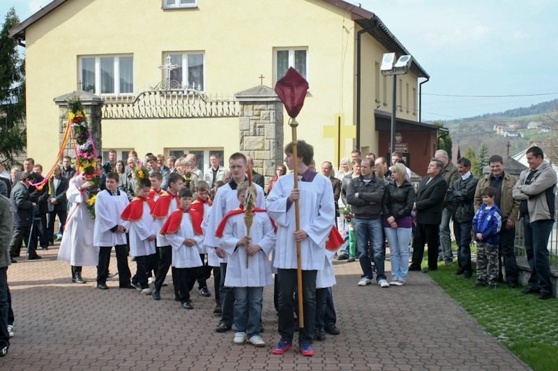Wyjście procesji palmowej.
