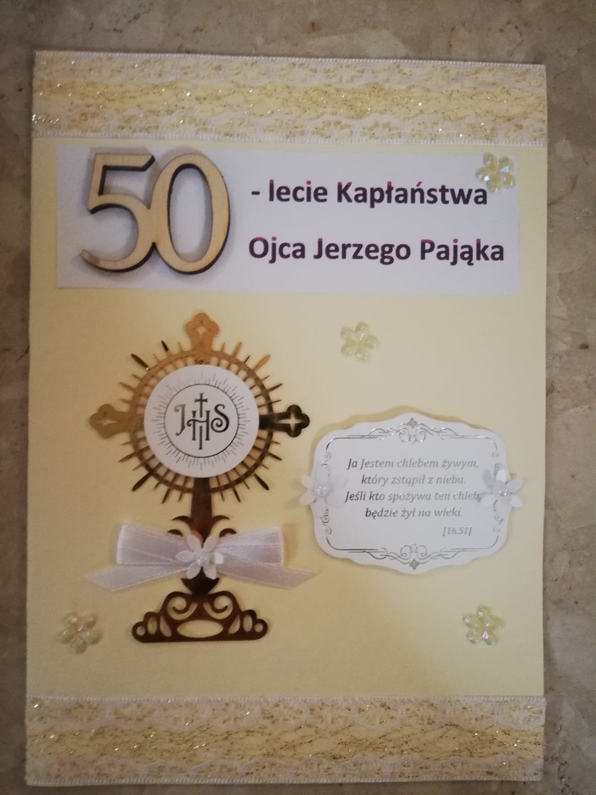 Laurka na 50-lecie kapłaństwa o. Jerzego Pająka.