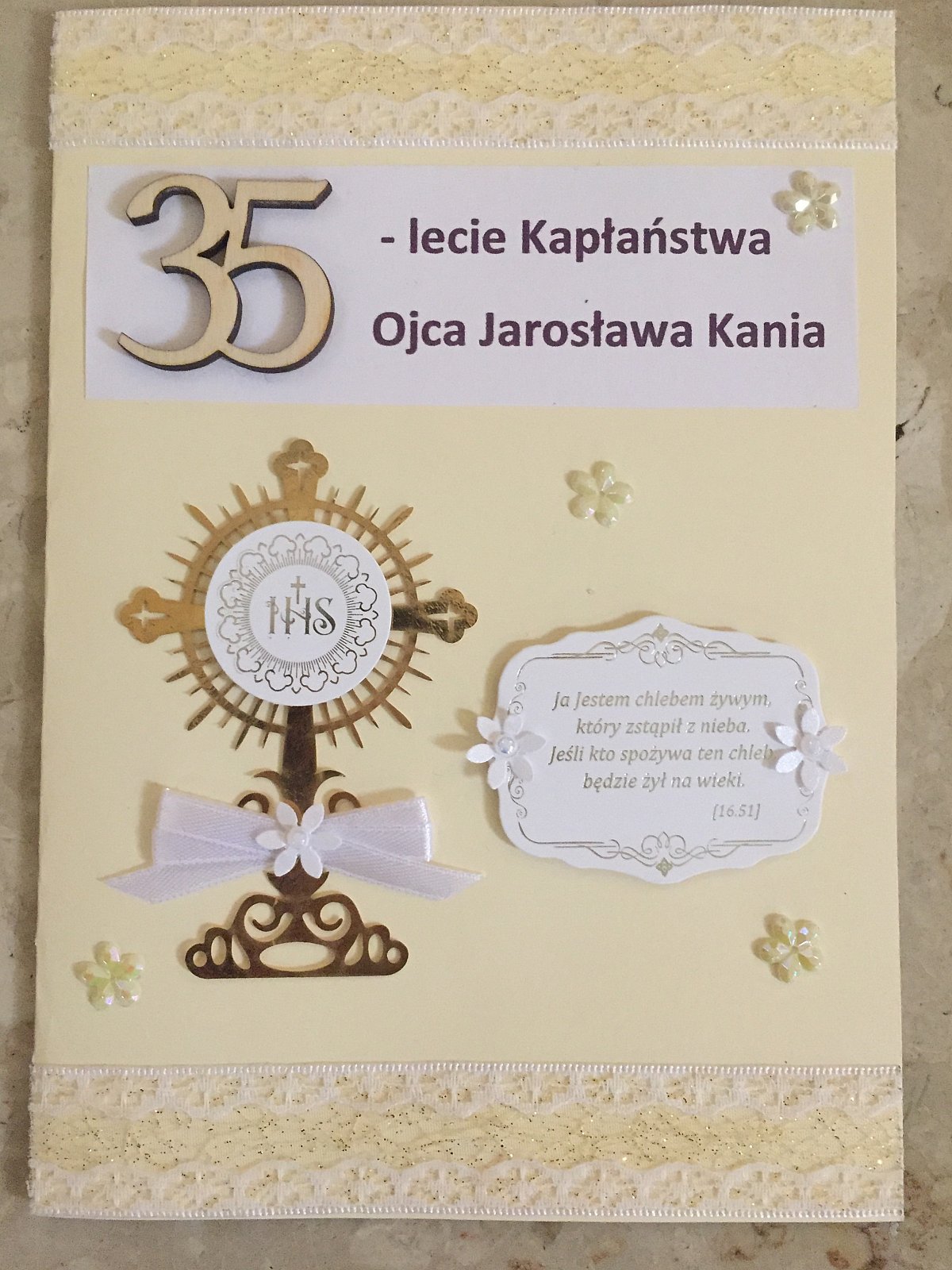 Laurka na 35-lecie kapłaństwa o. Jarosława Kania.